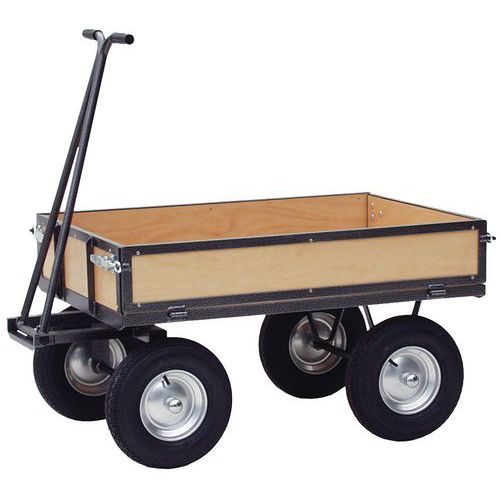 Remorque parois bois - Force 500 kg - Plateau 800 x 1200 mm Remorque parois bois - Force 500 kg - Plateau 800 x 1200 mm